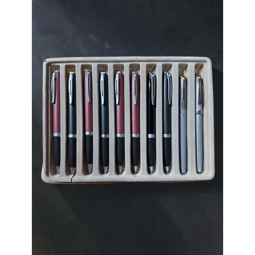 Vintage Sheaffer White Dot Pen Lot Fountain Ballpoint Pencil Metal USA Japan